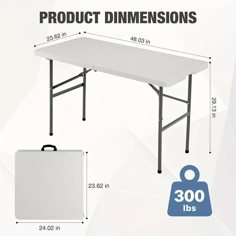 Local warehouse 4FT Portable Bars, Folding Table, Indoor Heavy Duty 300lbs