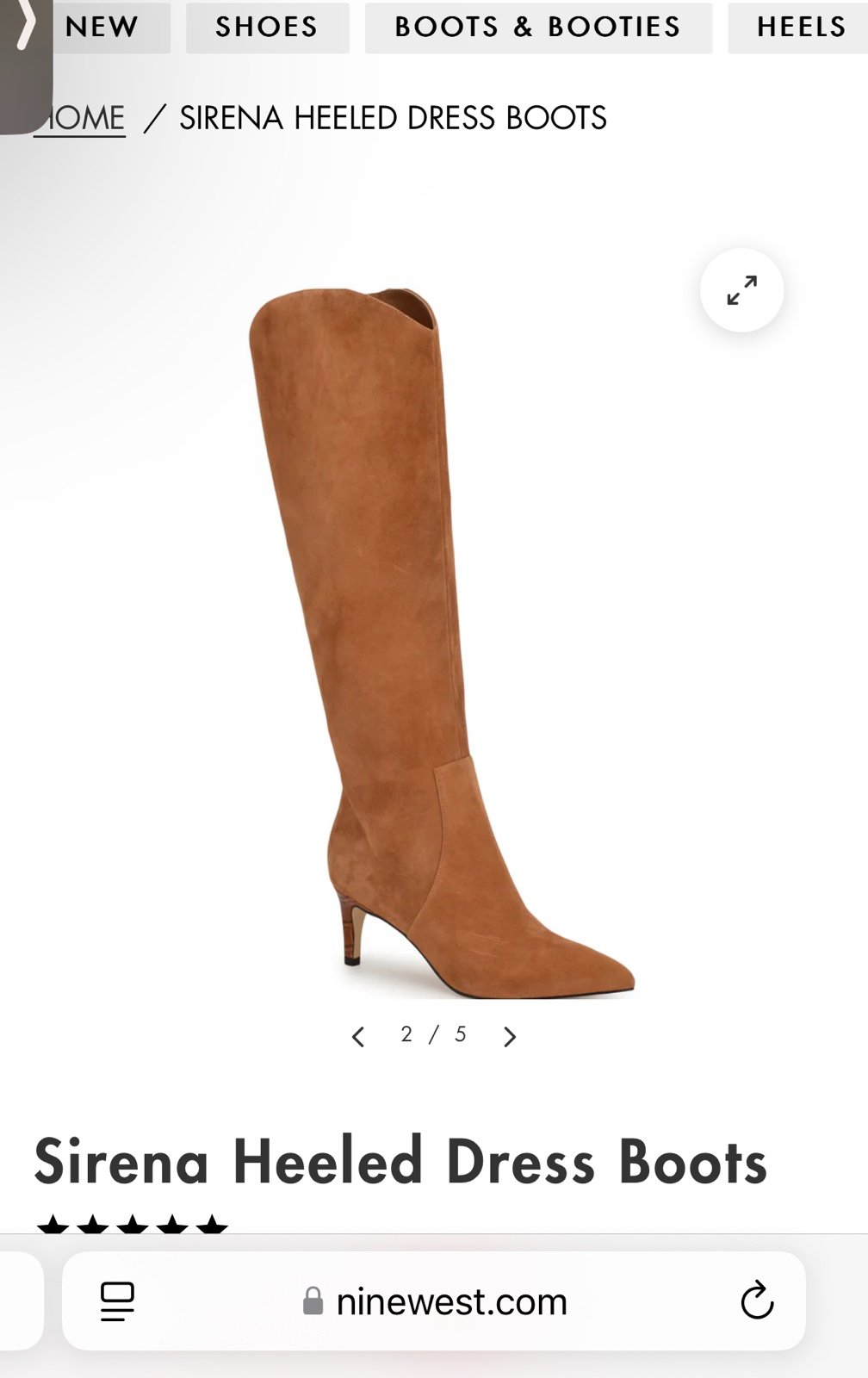 Nine West Sirena in Natural Suede