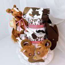 Cowboy Diaper Cake, Wild West Baby Shower