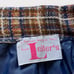 Vintage 70s/1970s plaid maxi skirt, navy, brown, and white tweed, fully lined, z