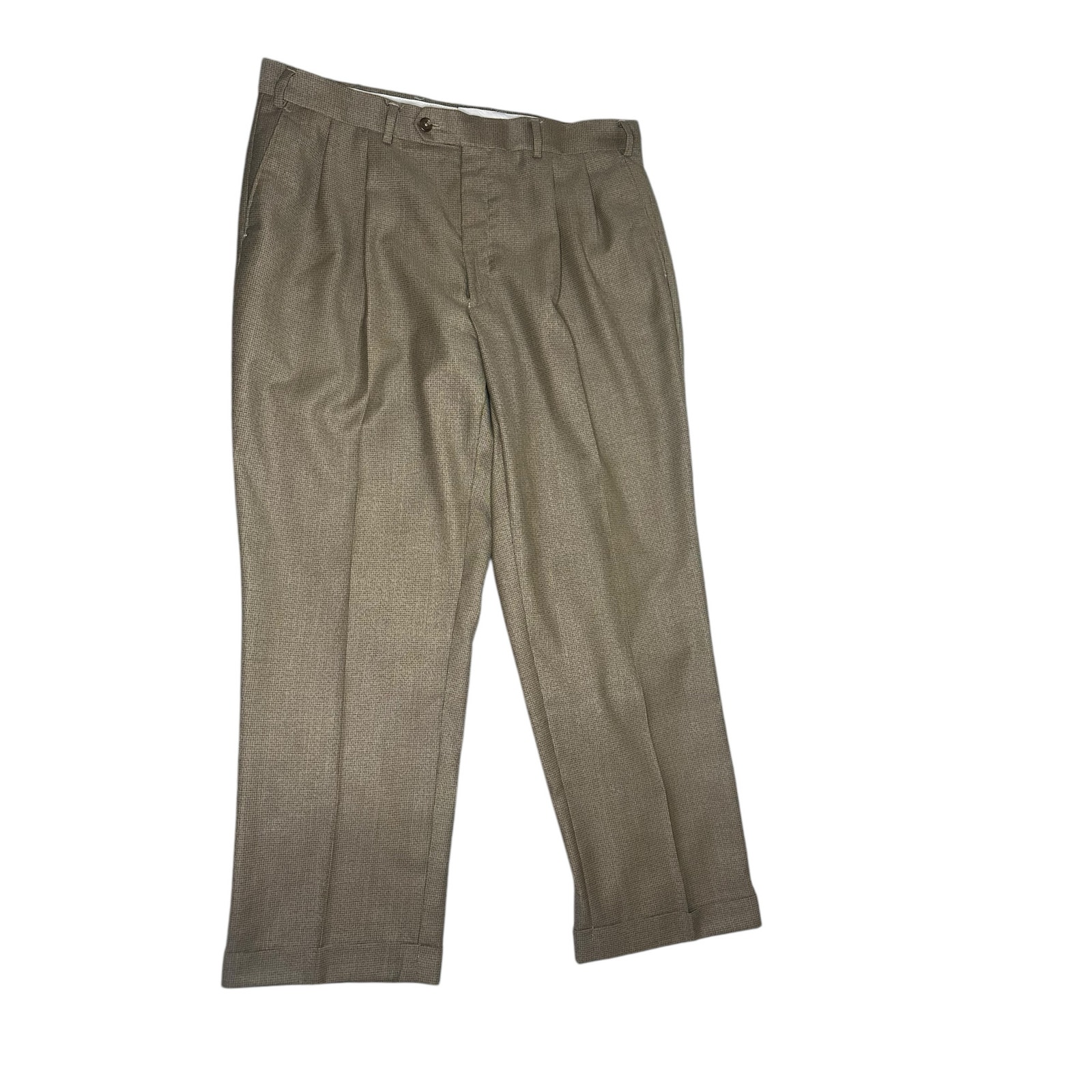 Vintage Ralph Lauren Pants Pleated Brown Trousers Men's 34x32