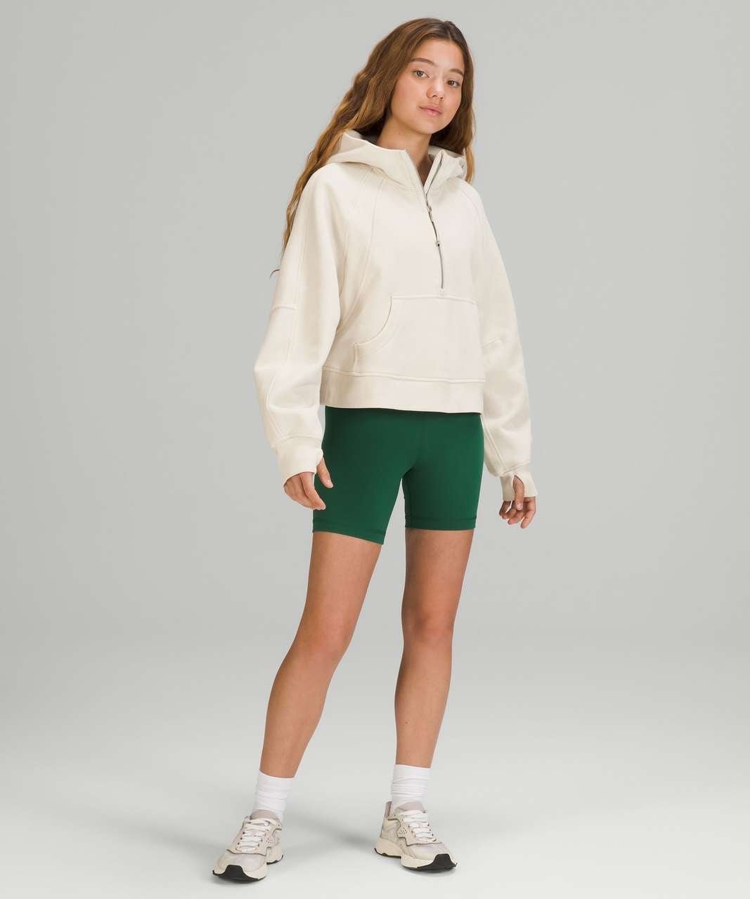 Lululemon scuba oversized half-zip hoodie M/L white opal