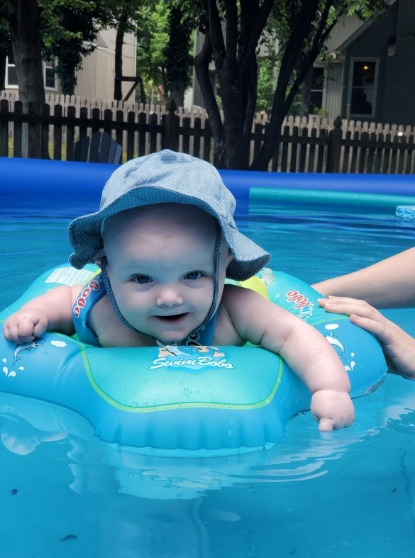 Baby Swimming Float Kids Inflatable Swim Ring with Safety Support Bottom