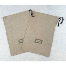 GUCCI • Set of 2 Tan Linen Medium Logo Dust Bags