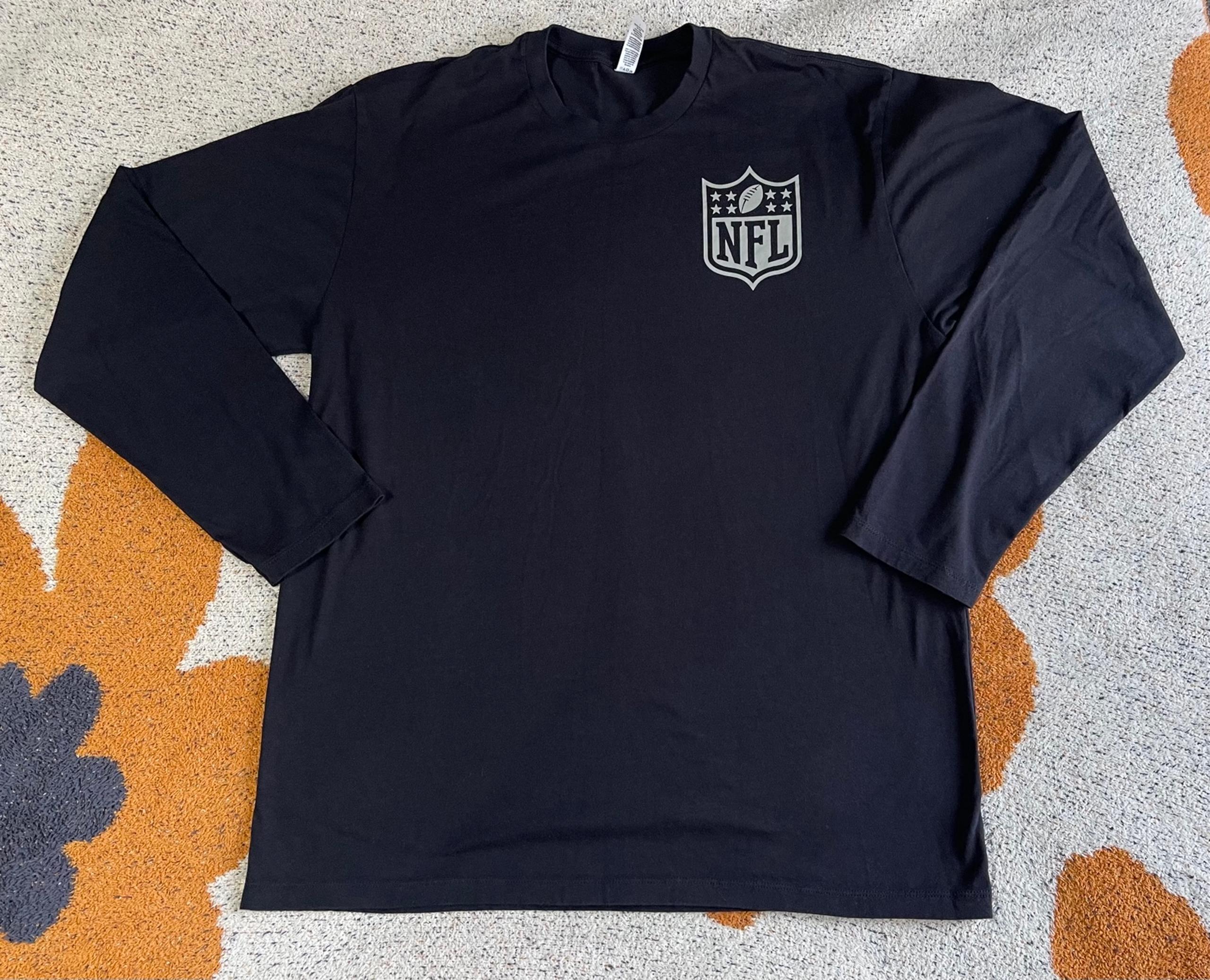 Adult Size Large Black Startee NFL Long Sleeve Top