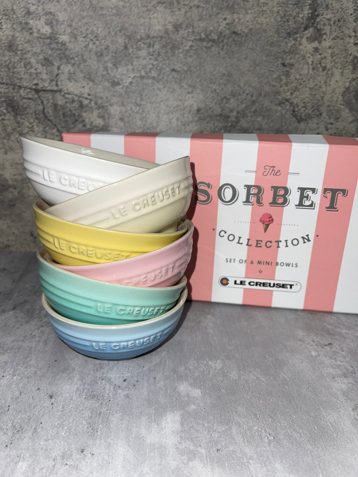 Le Creuset Sorbet Collection Mini Bowls Set of 6