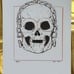 Original Art CYBER SKULL CREST themed 1 of 1 artwork by Tim Anderson 8x10 ink