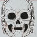 Original Art CYBER SKULL CREST themed 1 of 1 artwork by Tim Anderson 8x10 ink