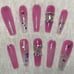 Translucent Pink Butterfly Press On Nail