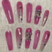 Translucent Pink Butterfly Press On Nail