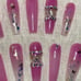Translucent Pink Butterfly Press On Nail