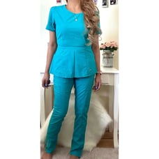 Jaanuu Turquoise Scrub Set