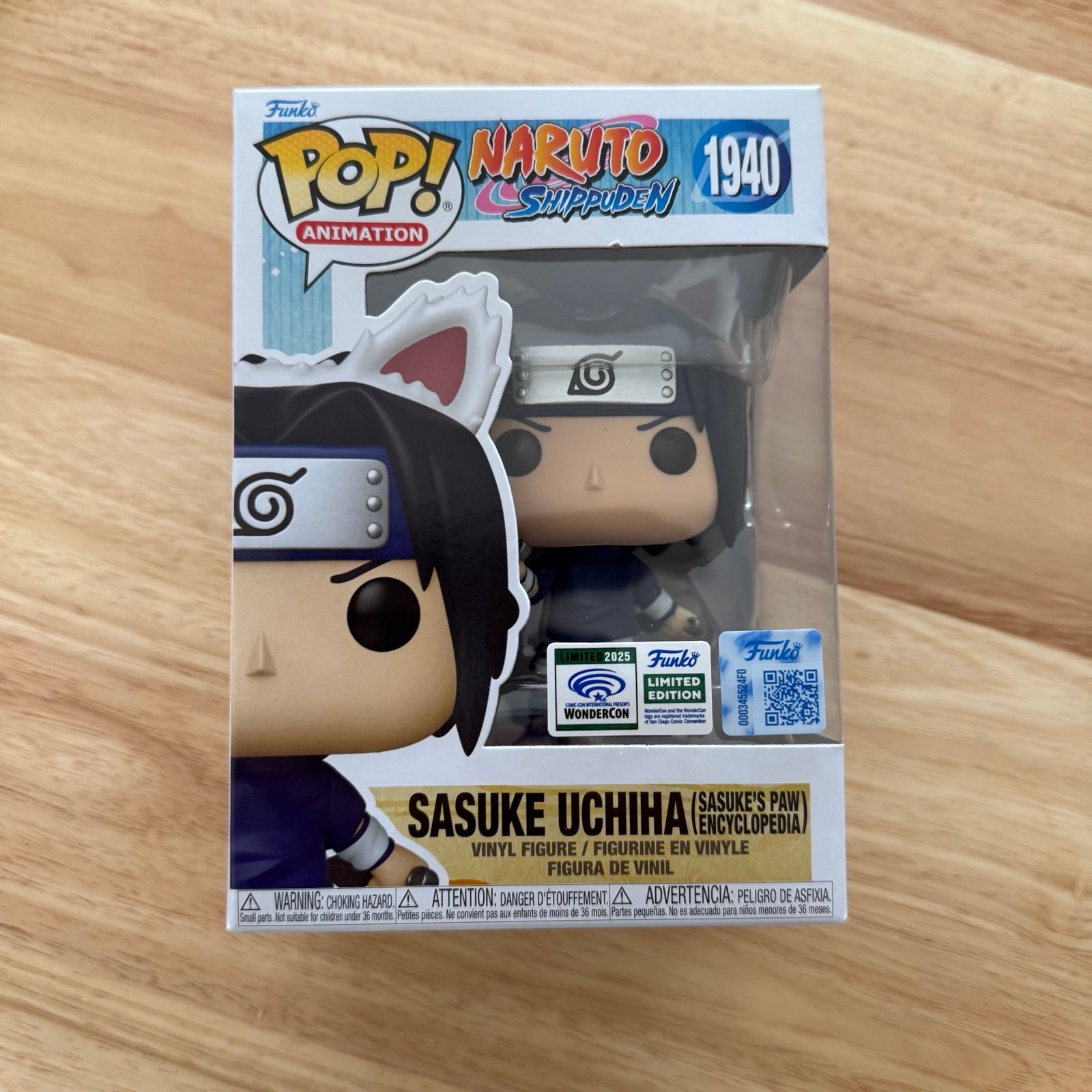 Funko Pop SASUKE UCHIHA (SASUKE'S PAW ENCYCLOPEDIA) WITH POP! PROTECTOR 1940