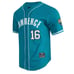 Jaguars Trevor Lawrence Pro Standard Teal Mesh Button-Up Baseball Jersey Med