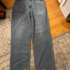 Anchor Blue Baggy jeans VINTAGE Y2K GRUNGE SKATER HIPHOP size 34X34