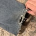 Anchor Blue Baggy jeans VINTAGE Y2K GRUNGE SKATER HIPHOP size 34X34