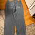 Anchor Blue Baggy jeans VINTAGE Y2K GRUNGE SKATER HIPHOP size 34X34