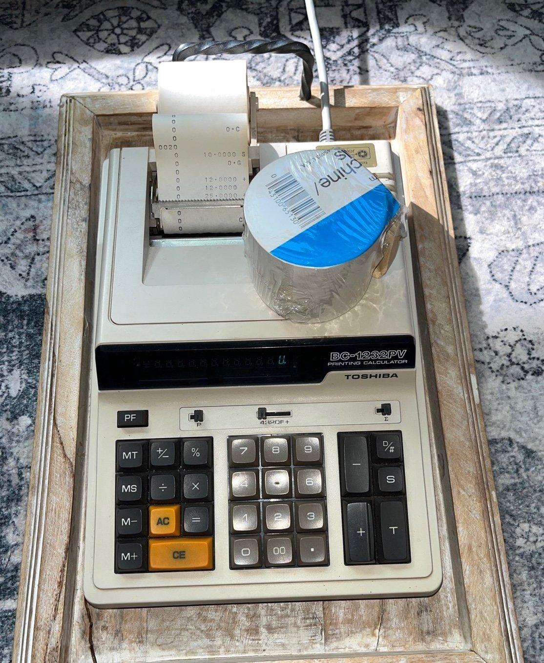 VINTAGE Toshiba BC-1232PV Printing Calculator - WORKS