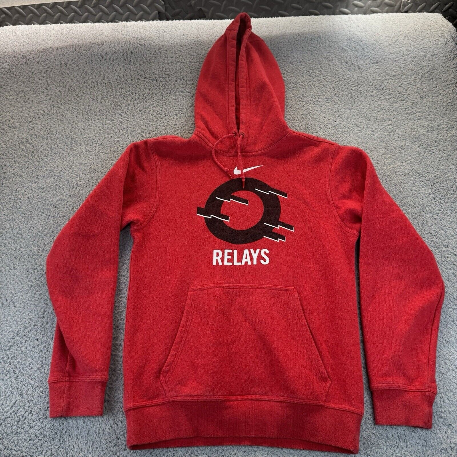 Nike Oregon Relays Track & Field Hoodie Sweater Sweatshirt Red Size Xs
