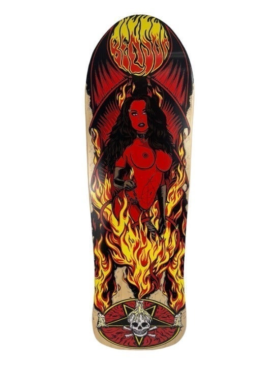 Benson RED Devil Woman Pro Deck Death Skateboards CHANNEL POOL Shape 9.125 