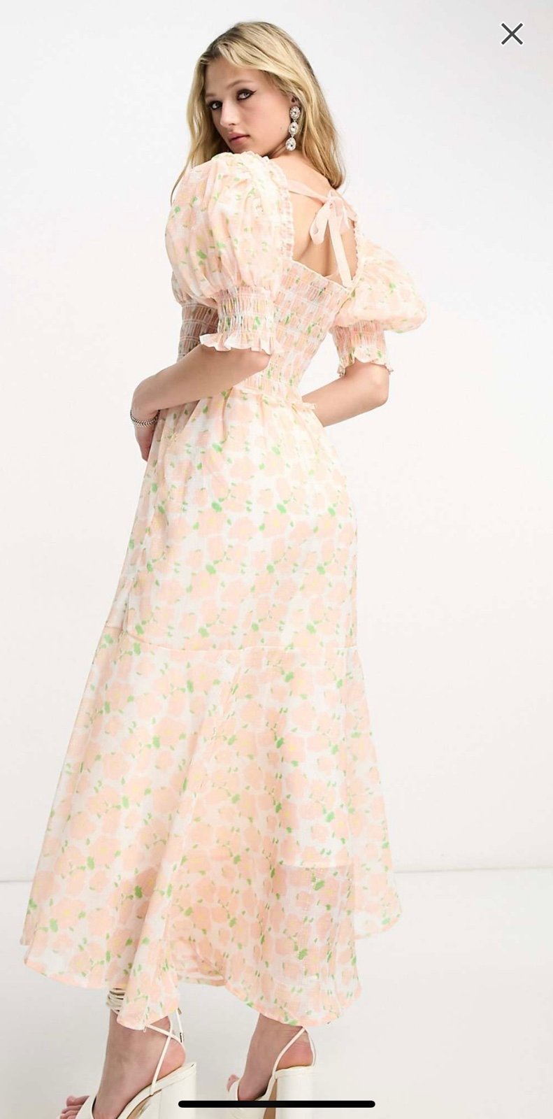 NWT Sister Jane Puff Sleeve Blush Floral Dress