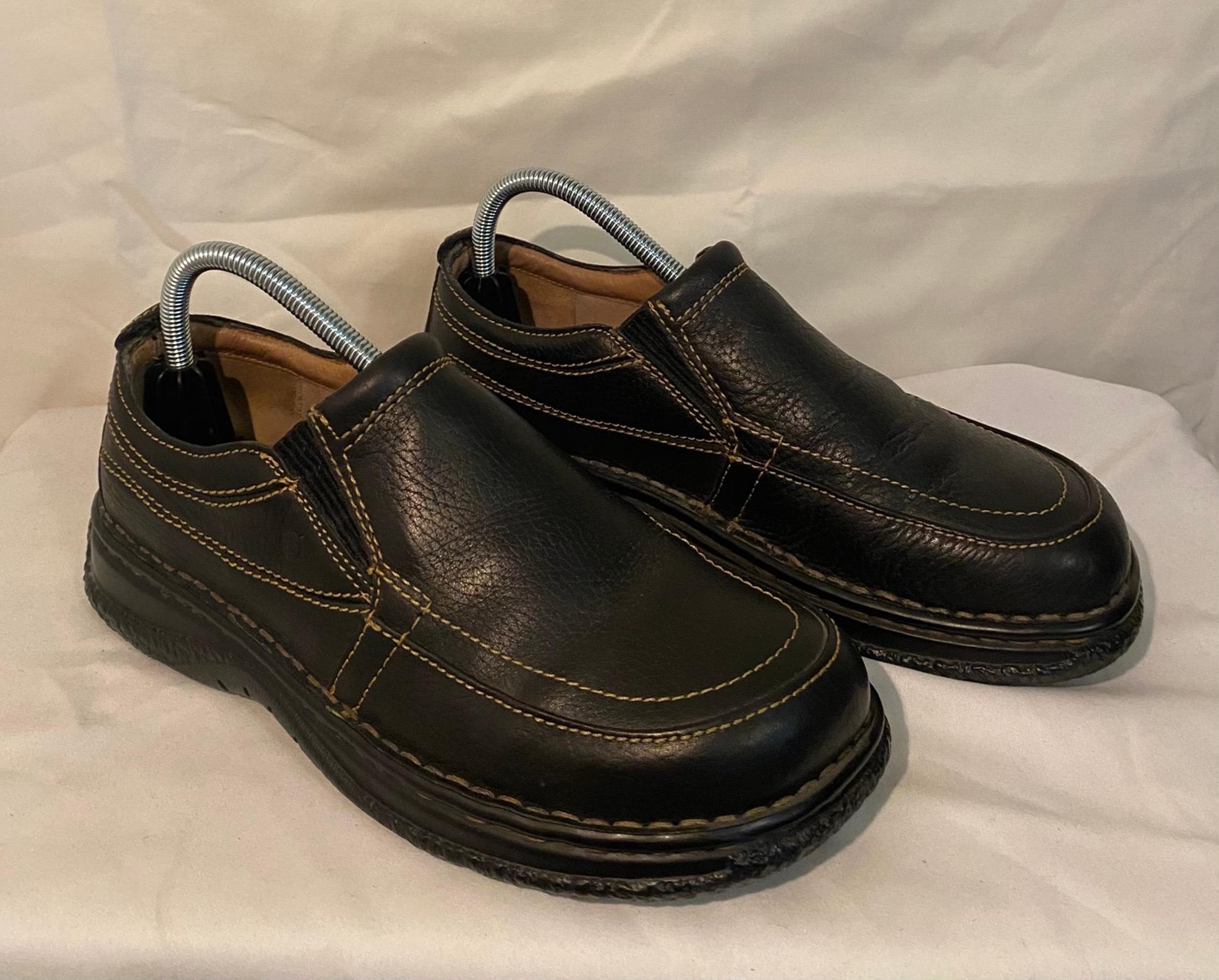 Born Leather Slip-On Men’s Black Loafers Size 8
