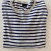 J Crew men’s gray striped cashmere blend crew neck sweater size Large