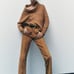 Zara OVERSIZED COWL NECK KNIT SWEATER