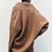 Zara OVERSIZED COWL NECK KNIT SWEATER