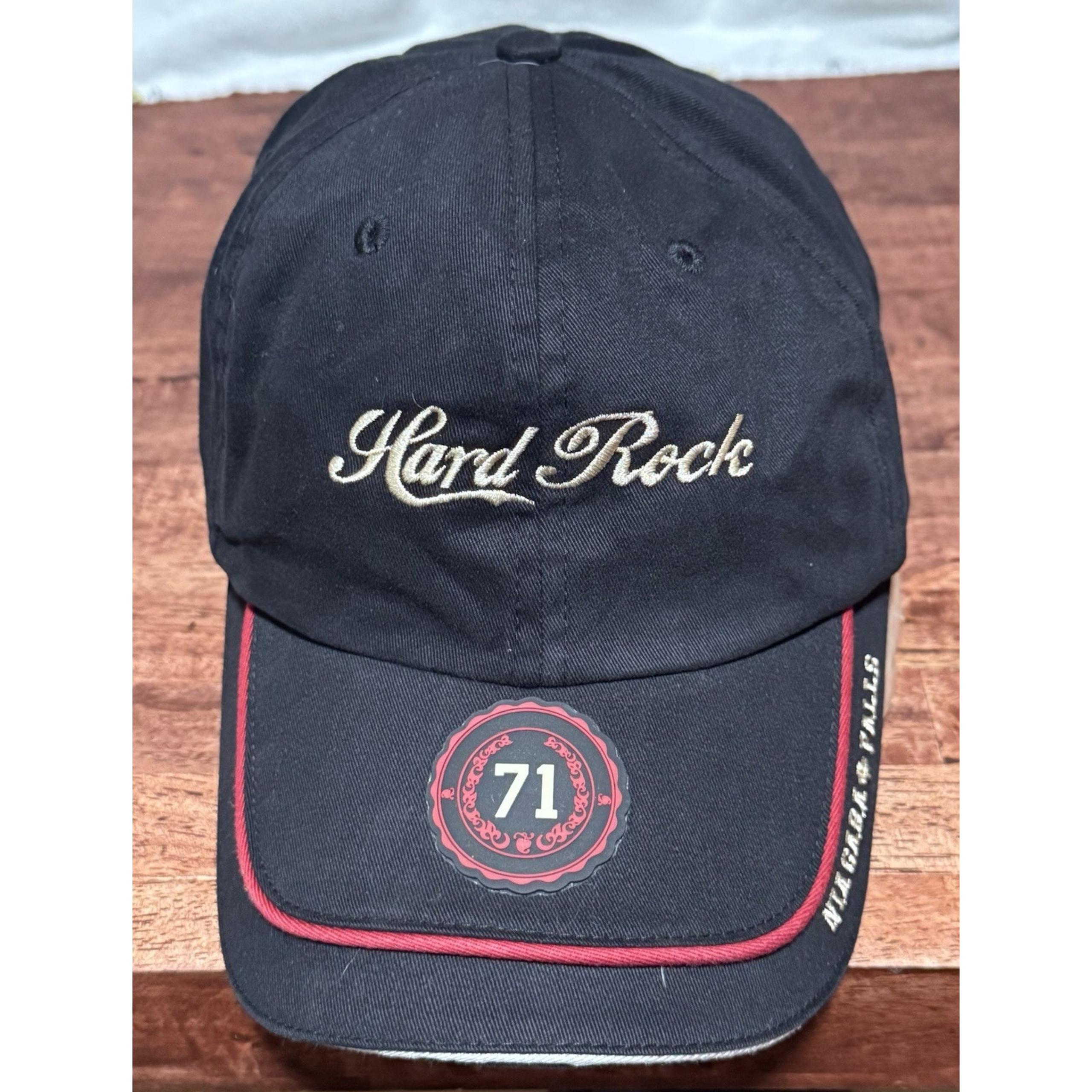 Hard Rock Café Niagra Falls Hat Cap Fitted Flex Fit Black 1971 Canada Adult Mens