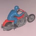 1970 Hot Wheels Rumblers Road Hog w/ Orange seat & Blue rider Rrrumblers !!!