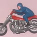 1970 Hot Wheels Rumblers Road Hog w/ Orange seat & Blue rider Rrrumblers !!!
