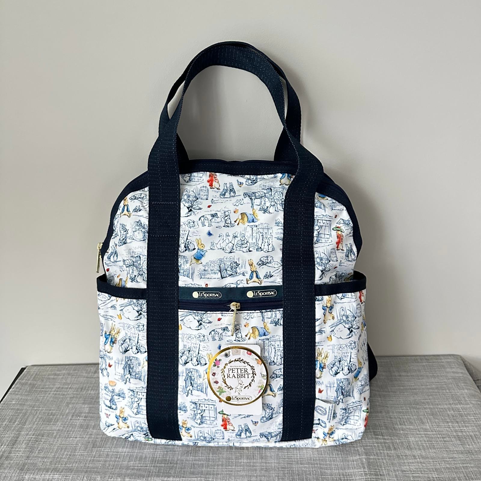 Lesportsac Peter Rabbit Double Trouble Backpack Travel Bag NWT