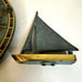 Vintage Solid Brass Sundial 10 Sailboat Verdigris Nautical NEW IN ORIGINAL BOX