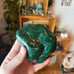 Large malachite half polished Freeform