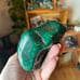 Large malachite half polished Freeform