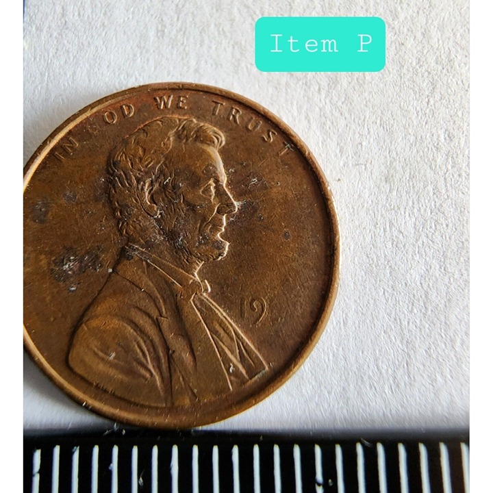 RARE AM Error Penny 1 Cent Struck Thru Grease Error 19xx Missing Date Liberty #P