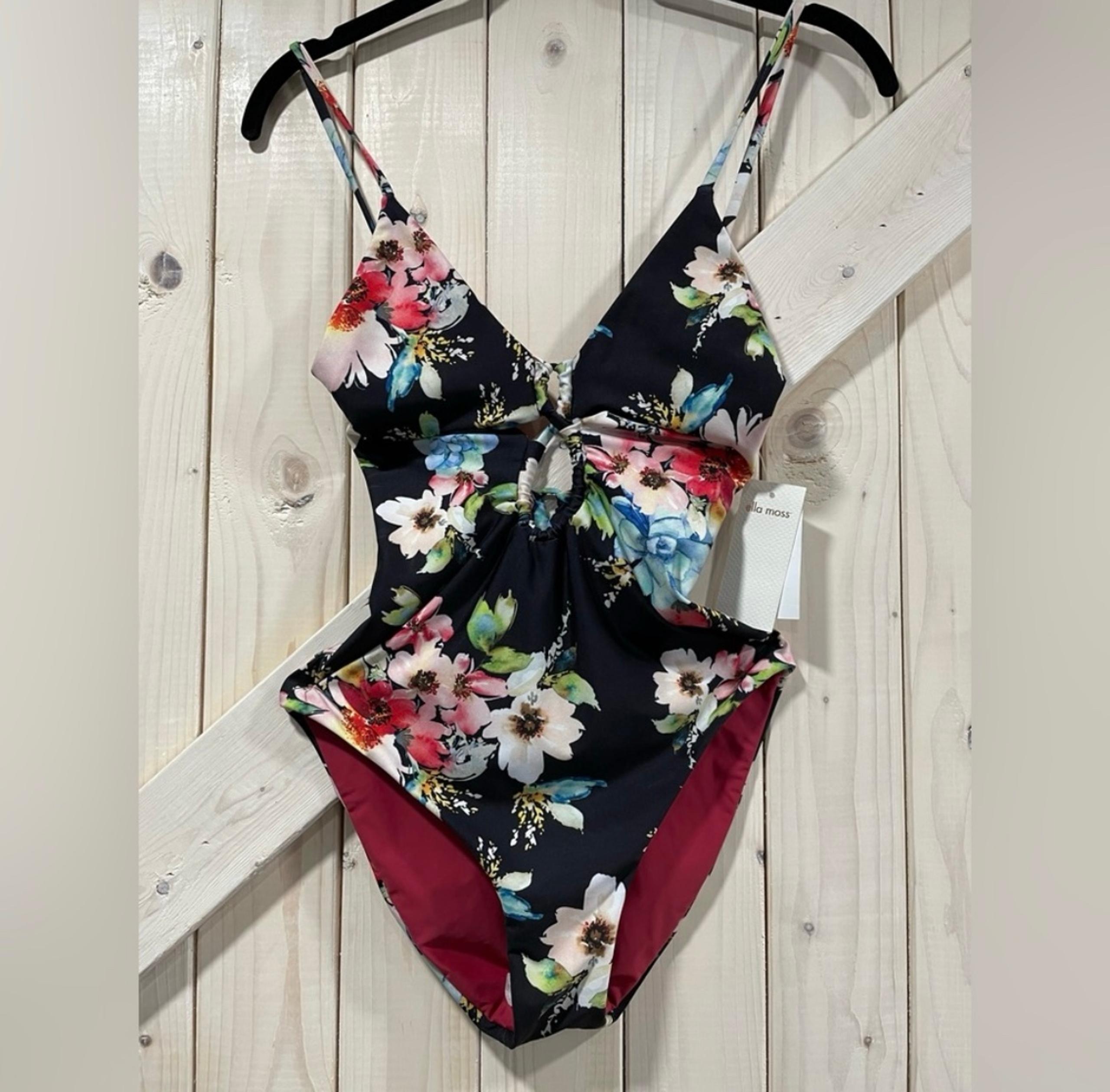 Ella Moss One Piece Floral Swimsuit XS NEW