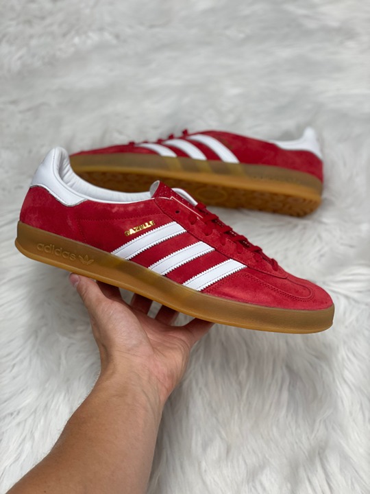 Adidas Gazelle Indoor Red Mens Shoes H06261 NEW Sz 13