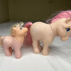 My Little Pony G1 Lot of 2 Cotton Candy and Cotton Candy Baby Vintage MLP HASBRO