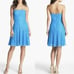 NWT Adrianna Papell size 8 lace sweetheart short dress Pacific Blue