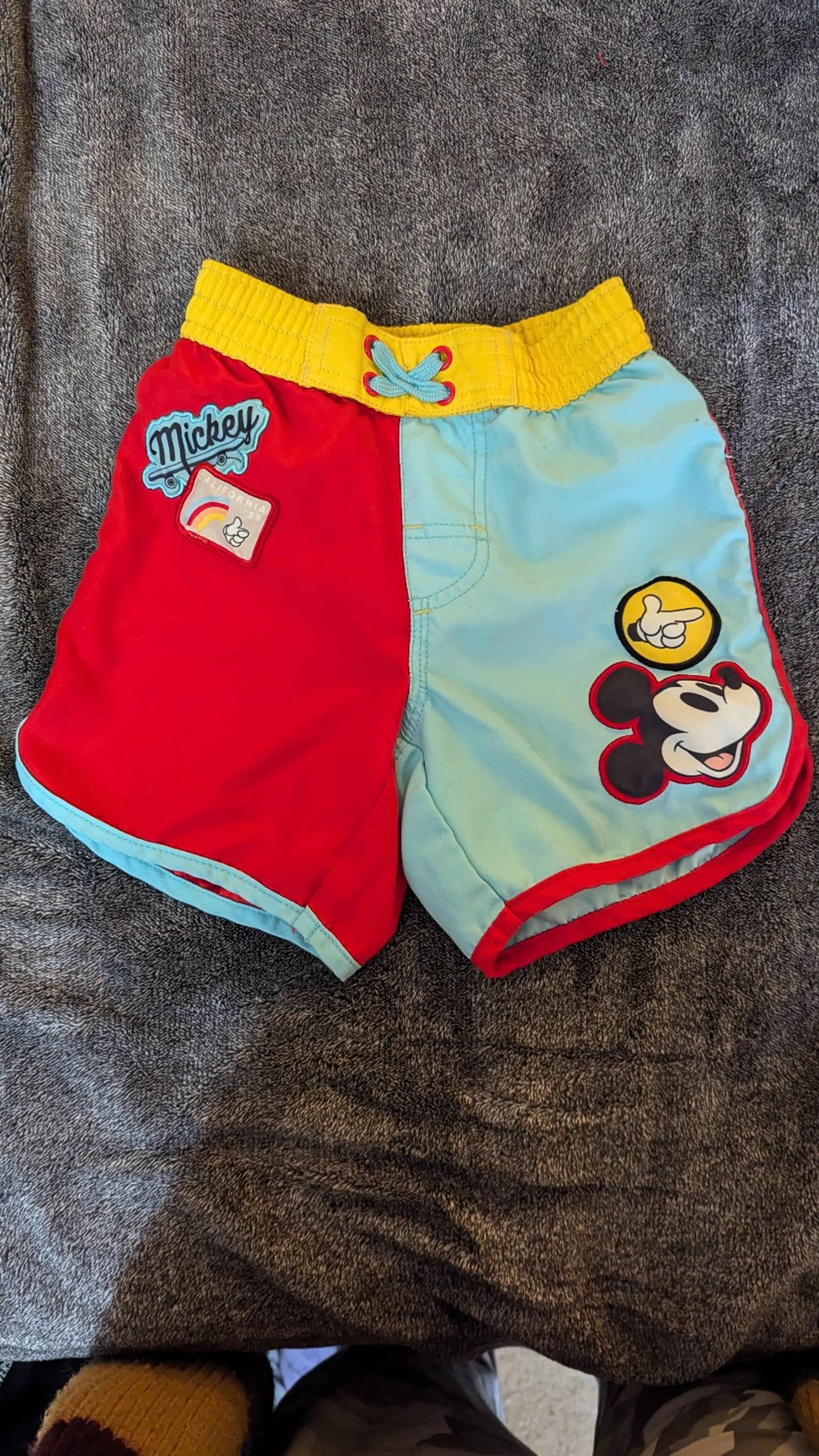 Disney Collection Mickey colorful swim shorts size 4