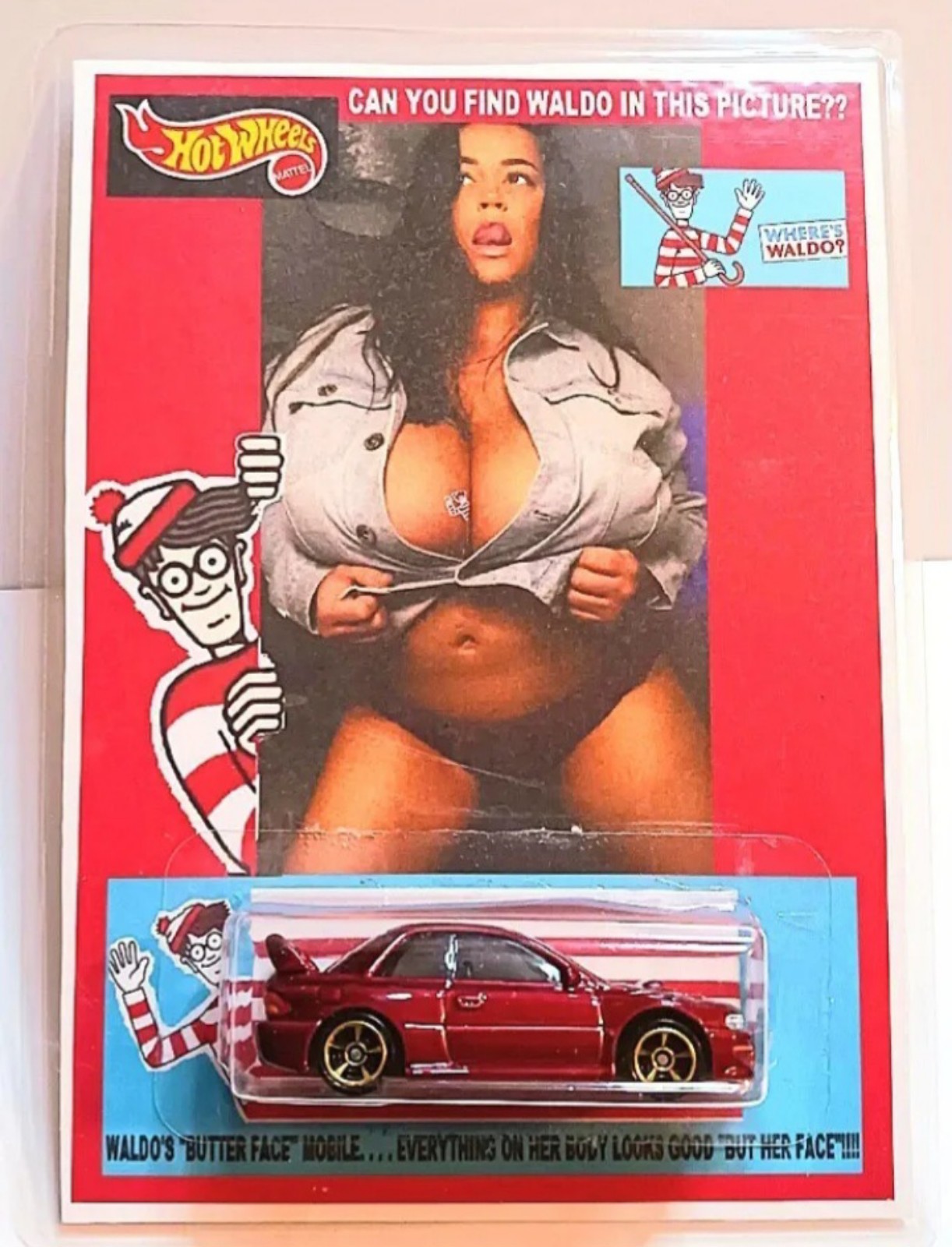 Lucky Waldo Custom HotWheels Butter Face Mobile Everything's good but her face