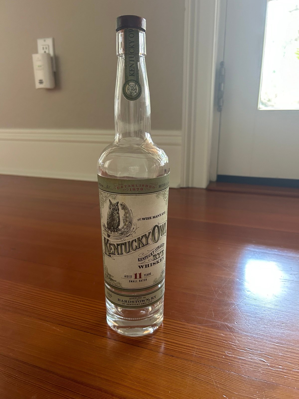 Kentucky Owl Bourbon Bottle (Empty)