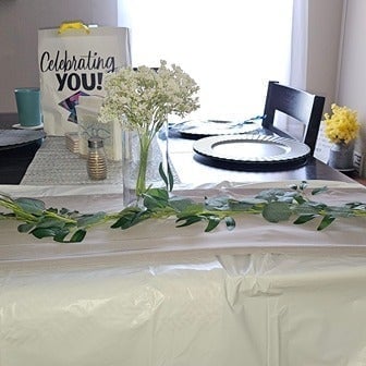 Grey chiffon table runners