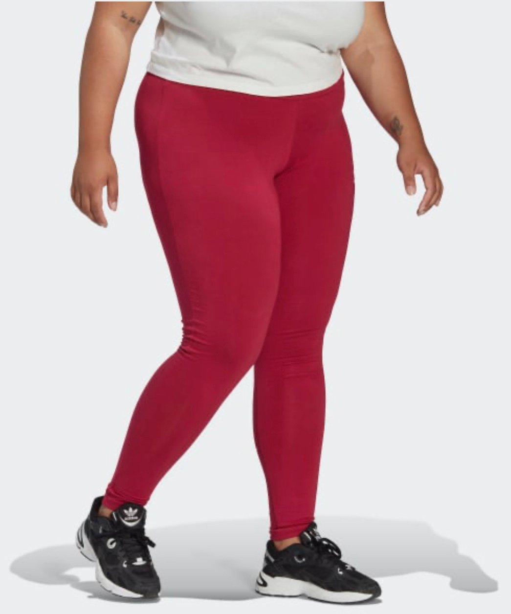 Adidas Adicolor Essentials Tights Training Athletic Burgundy Womens Plus Size 2X
