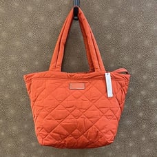 NEW Marc Jacobs Quilted Nylon Orange Deco Tote Bag