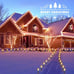 String Lights Outdoor - 25.7 Ft. C9 20 Clear Lights with 20 Stakes