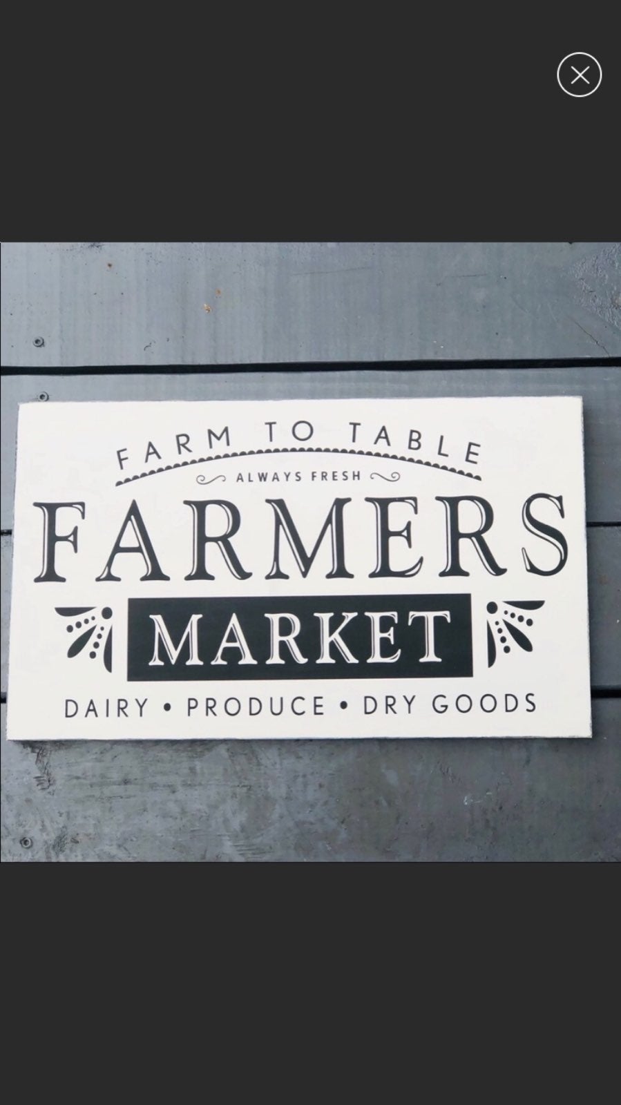 Farm Fresh Wooden Sign - hand painted