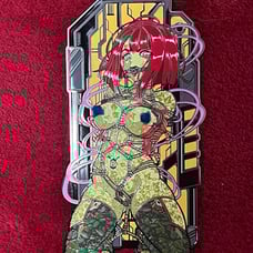 Lewd cyberpunk pin